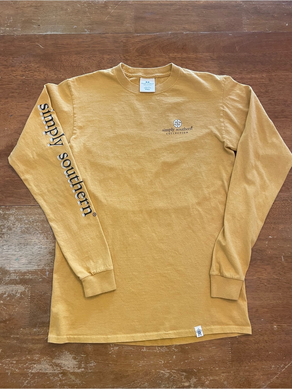 Simply Southern Women’s Long Sleeve Tee in Mustard Size Small